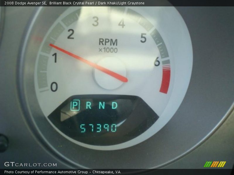 Brilliant Black Crystal Pearl / Dark Khaki/Light Graystone 2008 Dodge Avenger SE