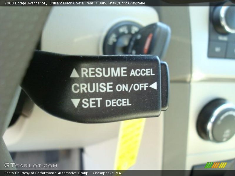 Brilliant Black Crystal Pearl / Dark Khaki/Light Graystone 2008 Dodge Avenger SE