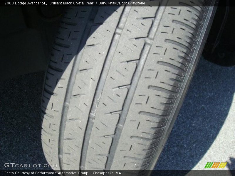 Brilliant Black Crystal Pearl / Dark Khaki/Light Graystone 2008 Dodge Avenger SE