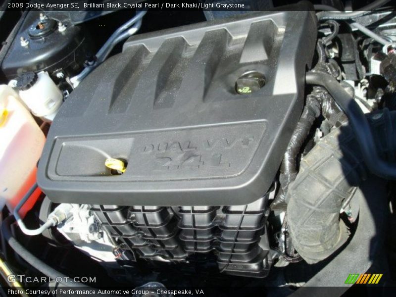 Brilliant Black Crystal Pearl / Dark Khaki/Light Graystone 2008 Dodge Avenger SE