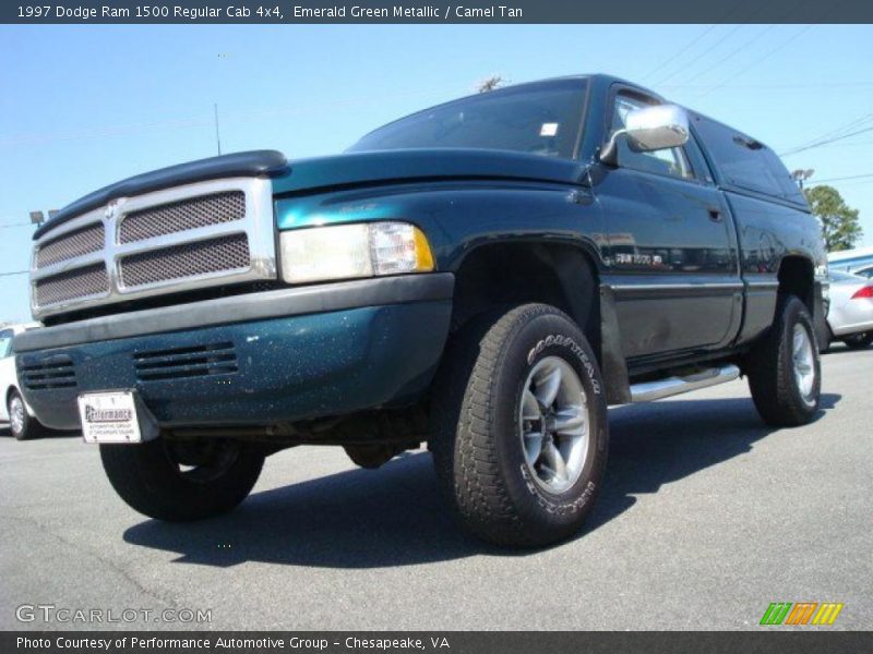 Emerald Green Metallic / Camel Tan 1997 Dodge Ram 1500 Regular Cab 4x4