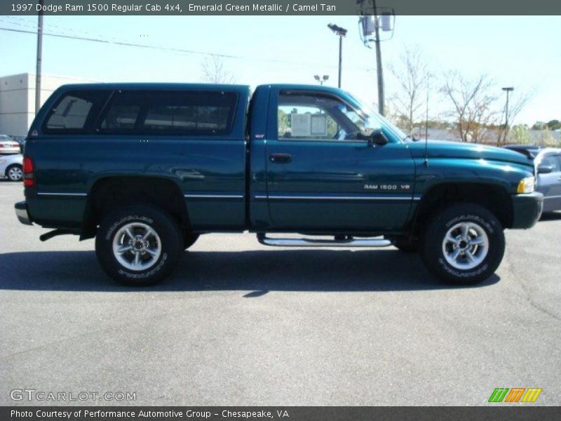 Emerald Green Metallic / Camel Tan 1997 Dodge Ram 1500 Regular Cab 4x4