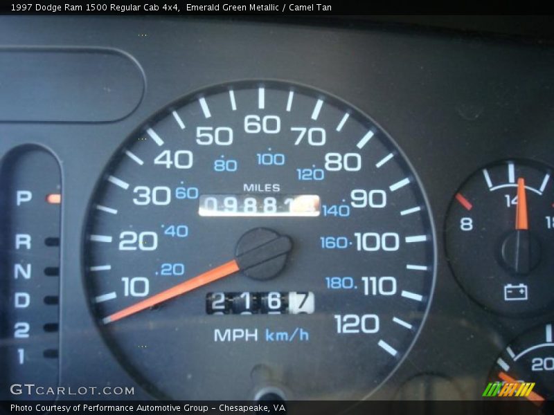 Emerald Green Metallic / Camel Tan 1997 Dodge Ram 1500 Regular Cab 4x4