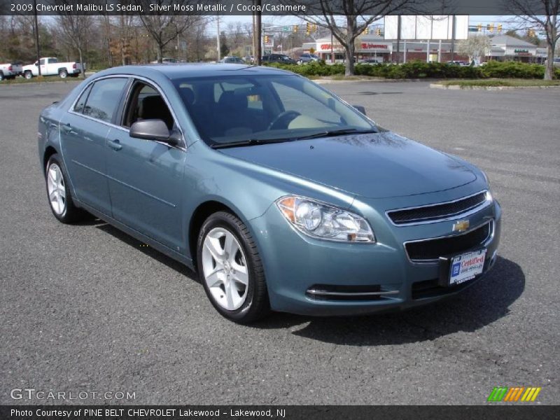 Silver Moss Metallic / Cocoa/Cashmere 2009 Chevrolet Malibu LS Sedan