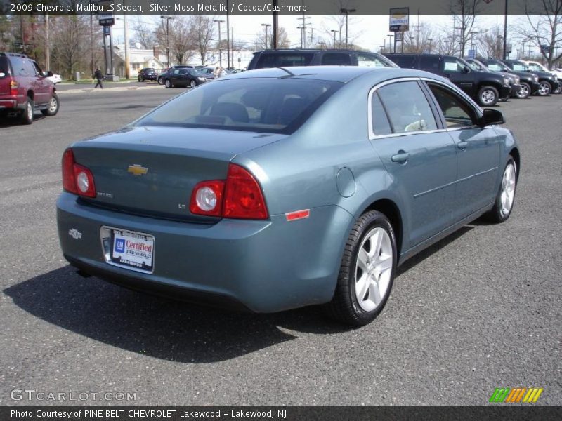 Silver Moss Metallic / Cocoa/Cashmere 2009 Chevrolet Malibu LS Sedan