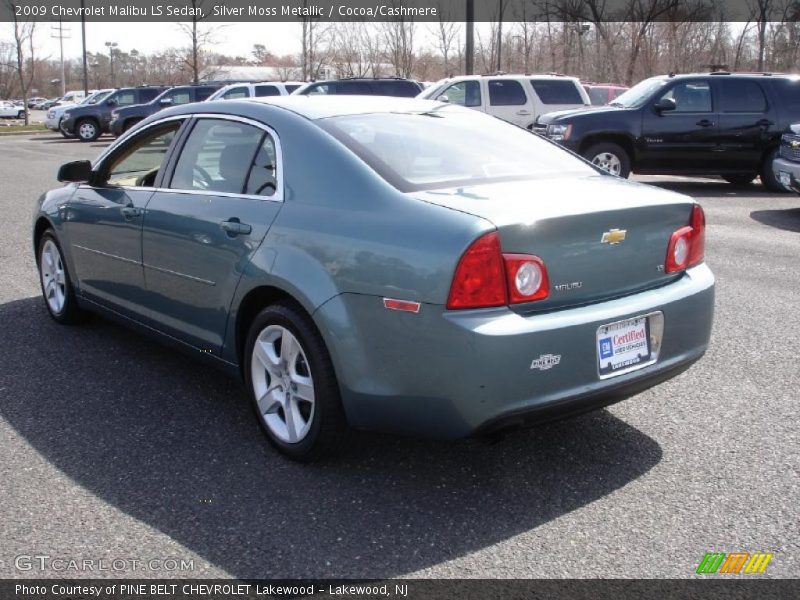 Silver Moss Metallic / Cocoa/Cashmere 2009 Chevrolet Malibu LS Sedan