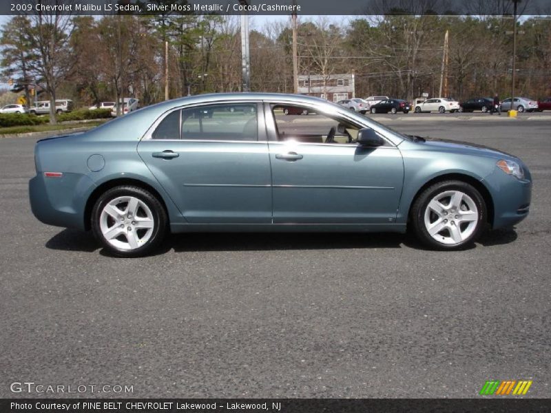 Silver Moss Metallic / Cocoa/Cashmere 2009 Chevrolet Malibu LS Sedan