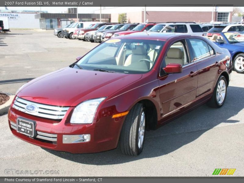 Merlot Metallic / Camel 2007 Ford Fusion SEL V6