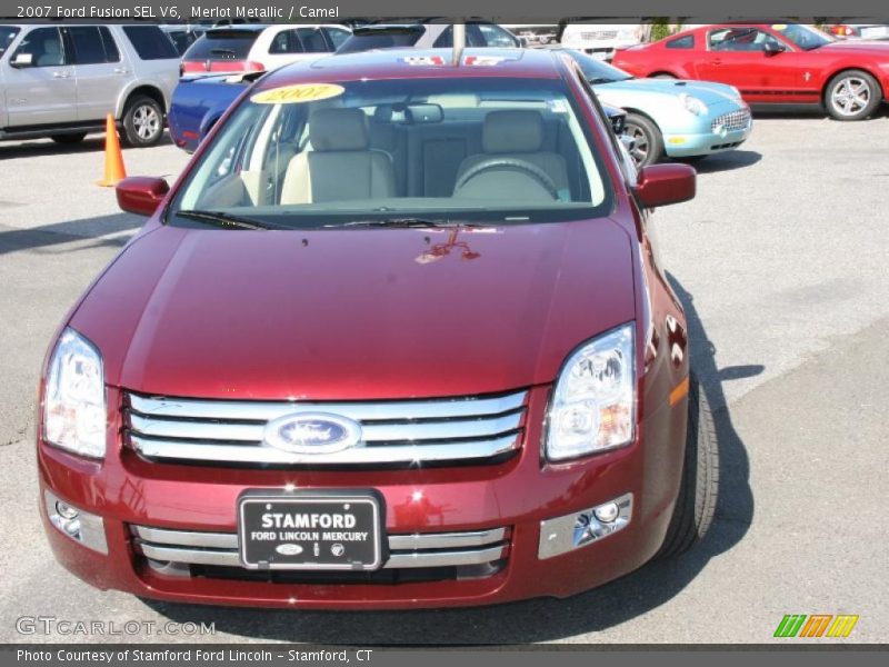Merlot Metallic / Camel 2007 Ford Fusion SEL V6