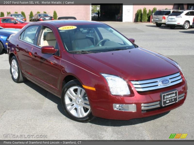 Merlot Metallic / Camel 2007 Ford Fusion SEL V6