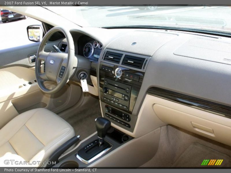Merlot Metallic / Camel 2007 Ford Fusion SEL V6