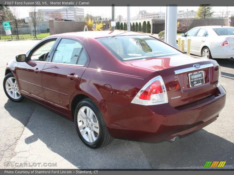 Merlot Metallic / Camel 2007 Ford Fusion SEL V6
