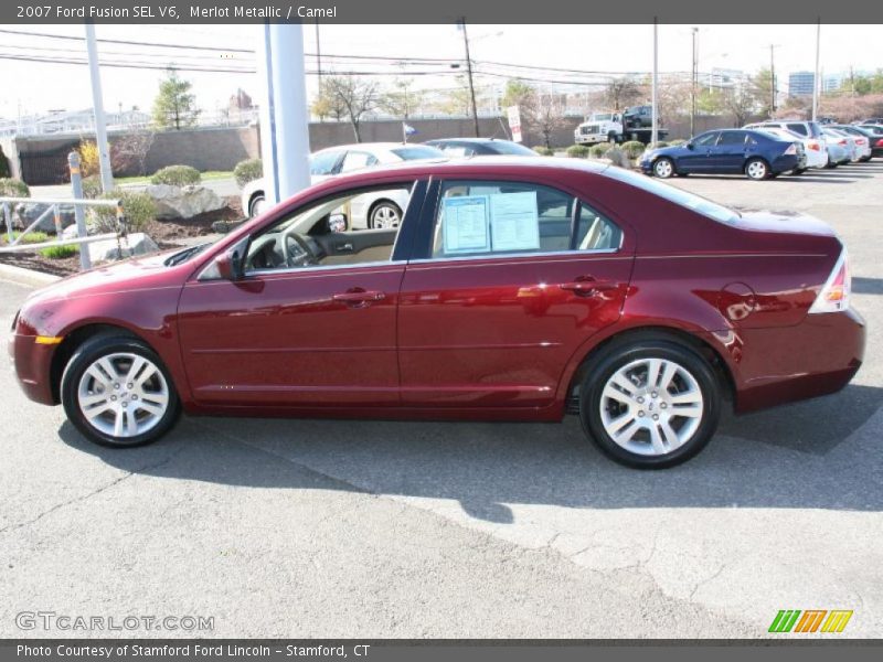 Merlot Metallic / Camel 2007 Ford Fusion SEL V6