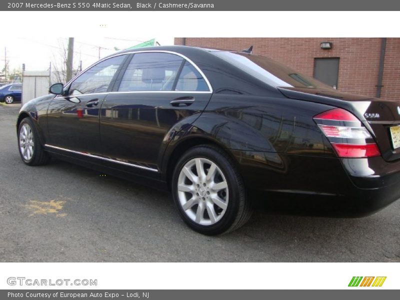 Black / Cashmere/Savanna 2007 Mercedes-Benz S 550 4Matic Sedan