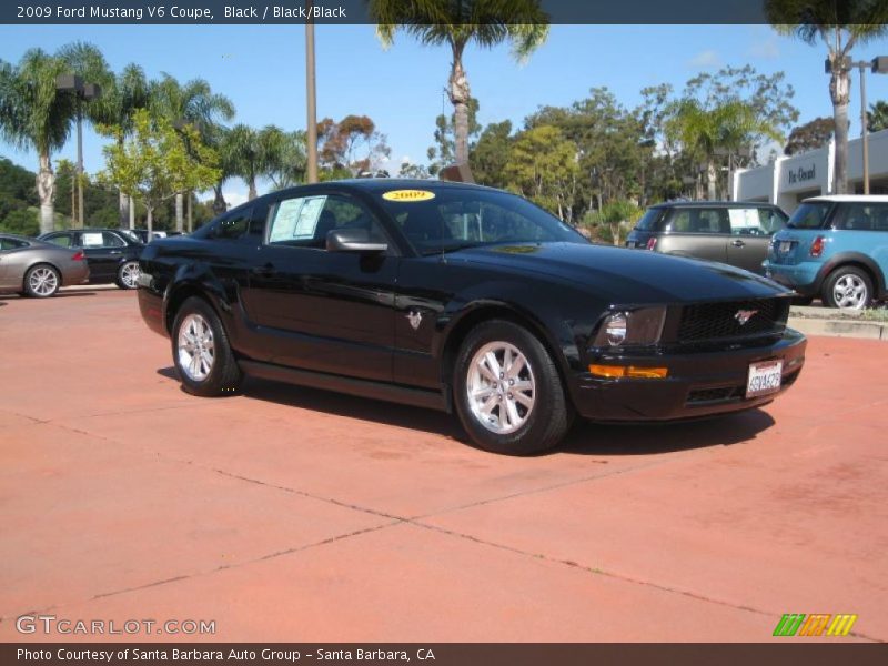 Black / Black/Black 2009 Ford Mustang V6 Coupe