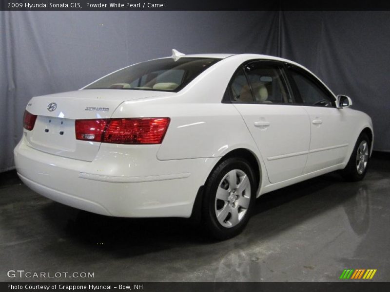 Powder White Pearl / Camel 2009 Hyundai Sonata GLS