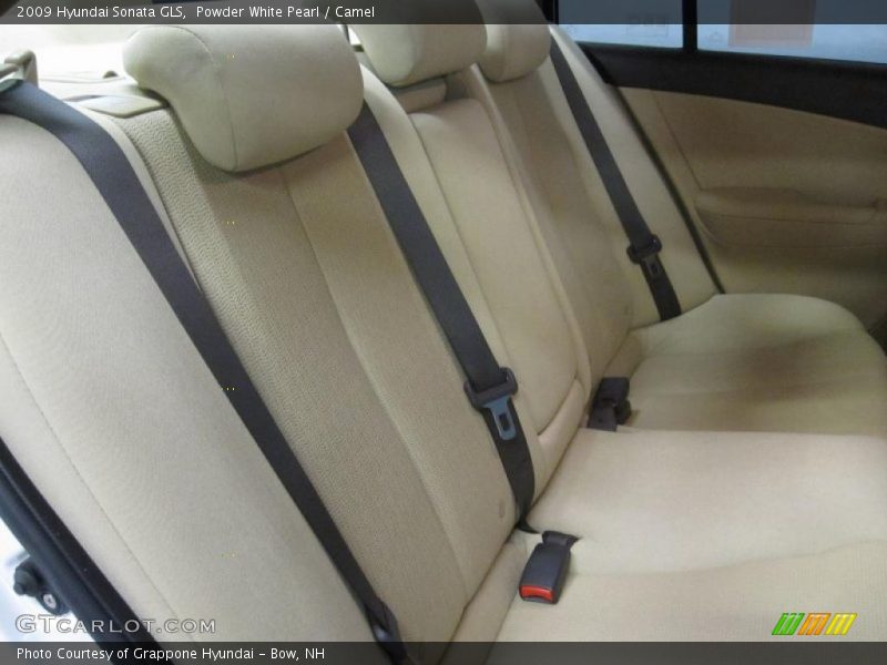 Powder White Pearl / Camel 2009 Hyundai Sonata GLS
