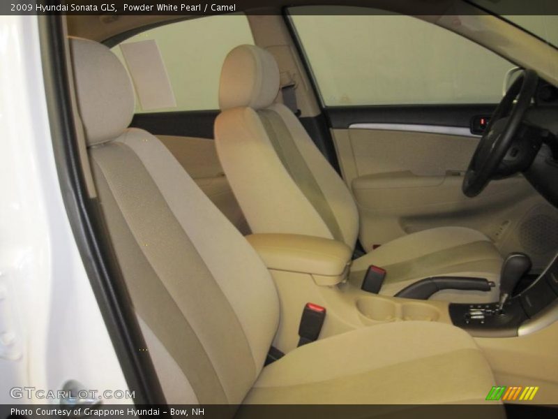 Powder White Pearl / Camel 2009 Hyundai Sonata GLS