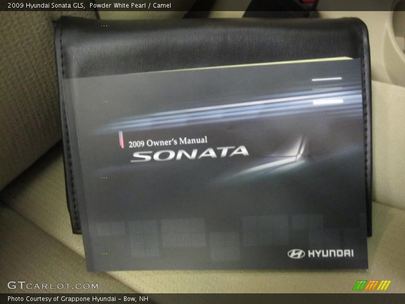 Powder White Pearl / Camel 2009 Hyundai Sonata GLS