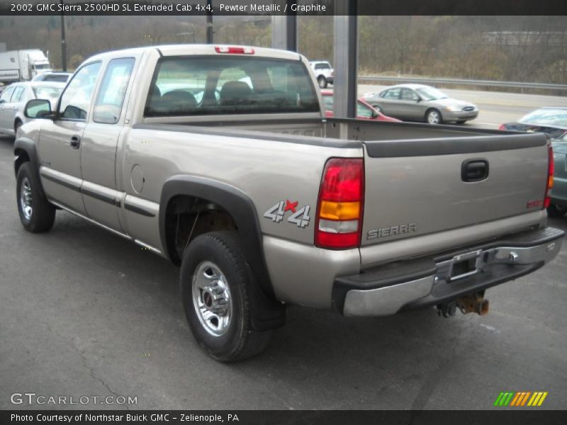 Pewter Metallic / Graphite 2002 GMC Sierra 2500HD SL Extended Cab 4x4