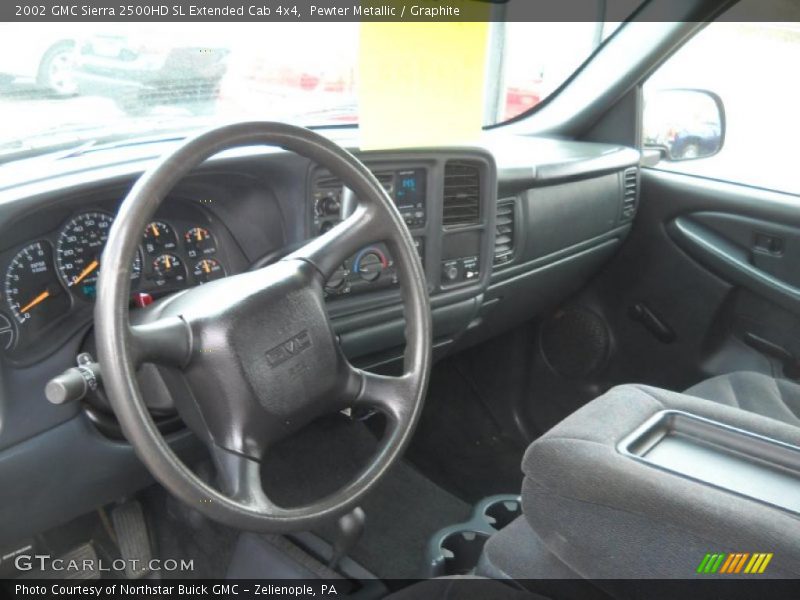 Pewter Metallic / Graphite 2002 GMC Sierra 2500HD SL Extended Cab 4x4