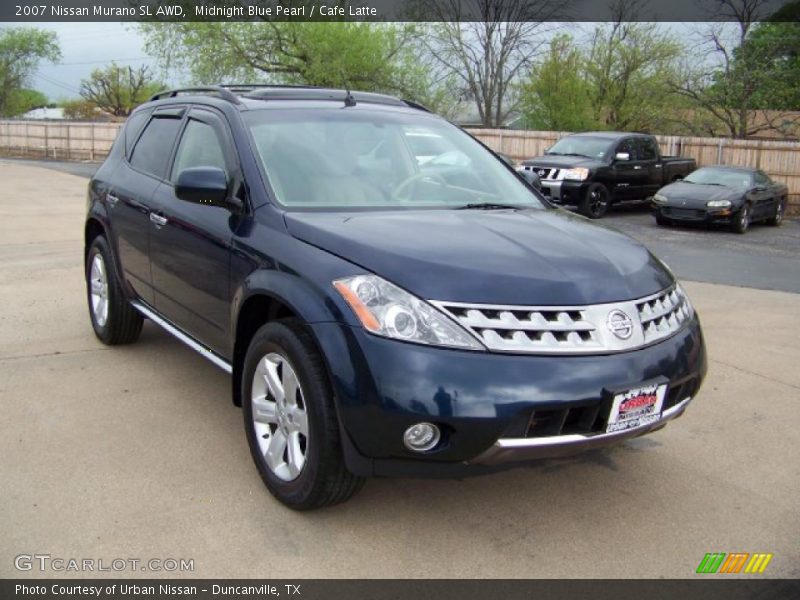 Midnight Blue Pearl / Cafe Latte 2007 Nissan Murano SL AWD