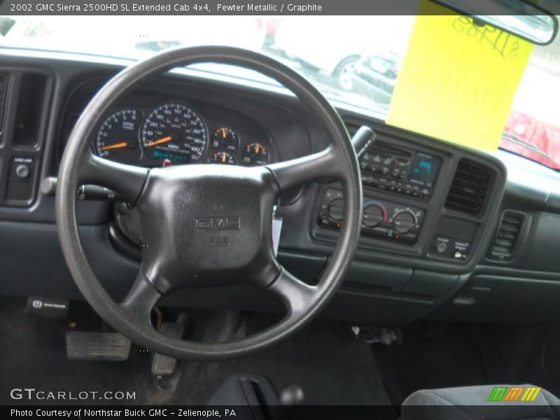 Pewter Metallic / Graphite 2002 GMC Sierra 2500HD SL Extended Cab 4x4