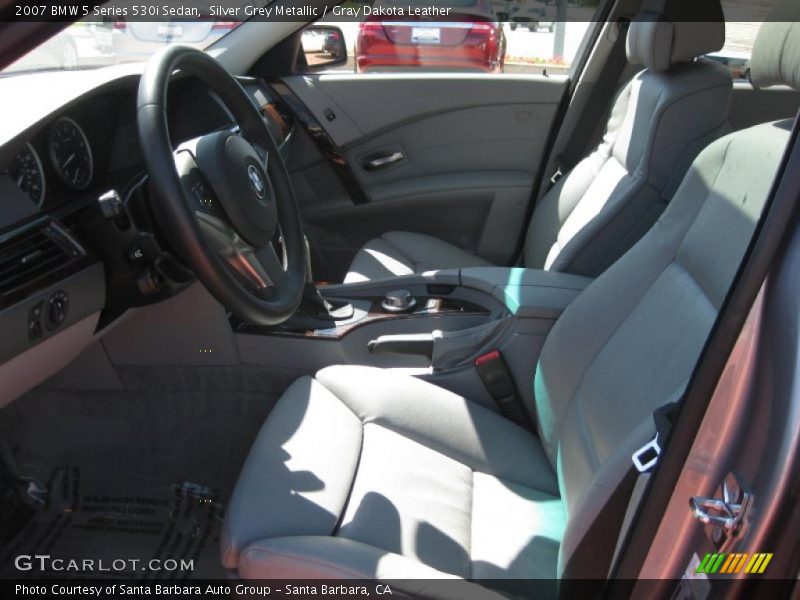 Silver Grey Metallic / Gray Dakota Leather 2007 BMW 5 Series 530i Sedan