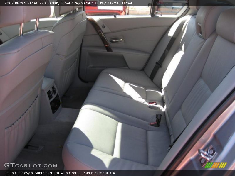 Silver Grey Metallic / Gray Dakota Leather 2007 BMW 5 Series 530i Sedan