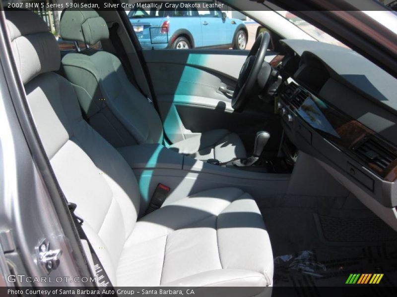 Silver Grey Metallic / Gray Dakota Leather 2007 BMW 5 Series 530i Sedan