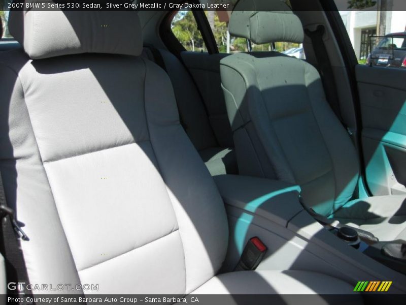 Silver Grey Metallic / Gray Dakota Leather 2007 BMW 5 Series 530i Sedan