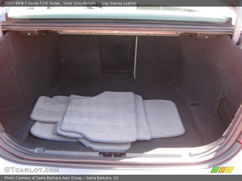 Silver Grey Metallic / Gray Dakota Leather 2007 BMW 5 Series 530i Sedan