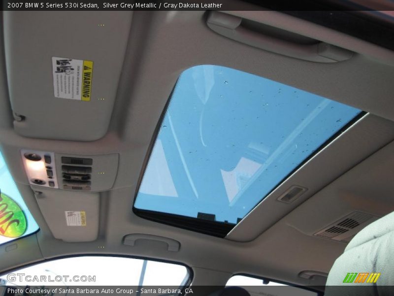 Silver Grey Metallic / Gray Dakota Leather 2007 BMW 5 Series 530i Sedan