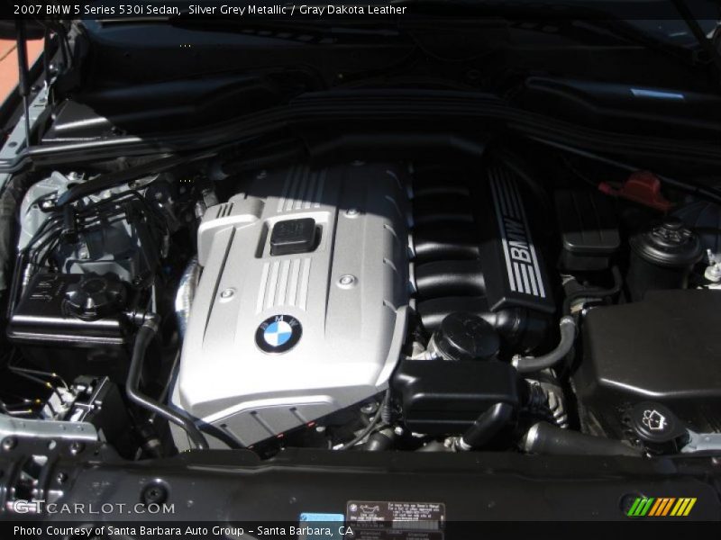 Silver Grey Metallic / Gray Dakota Leather 2007 BMW 5 Series 530i Sedan