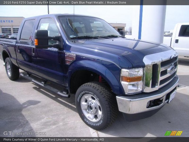 Dark Blue Pearl Metallic / Medium Stone 2010 Ford F250 Super Duty FX4 Crew Cab 4x4