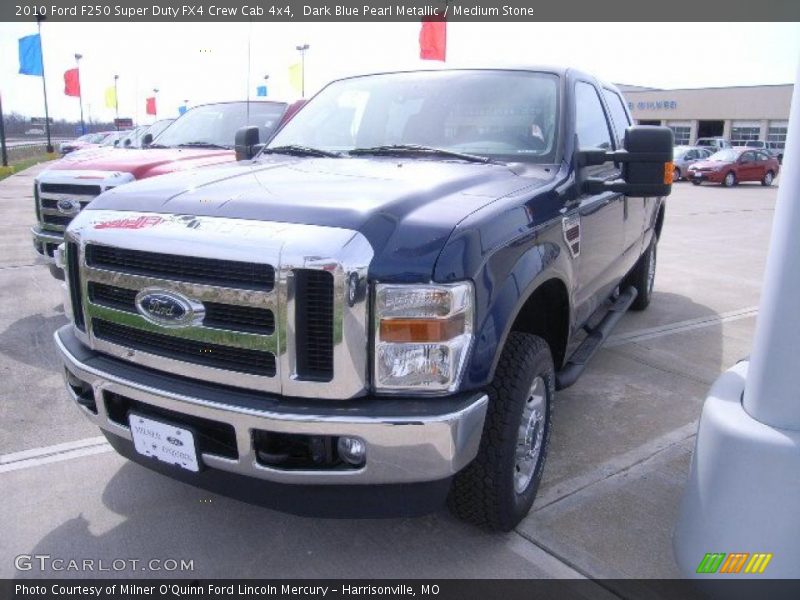 Dark Blue Pearl Metallic / Medium Stone 2010 Ford F250 Super Duty FX4 Crew Cab 4x4