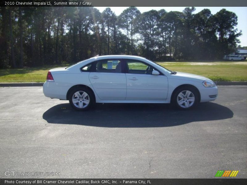 Summit White / Gray 2010 Chevrolet Impala LS