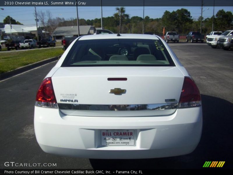 Summit White / Gray 2010 Chevrolet Impala LS