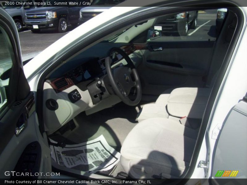 Summit White / Gray 2010 Chevrolet Impala LS