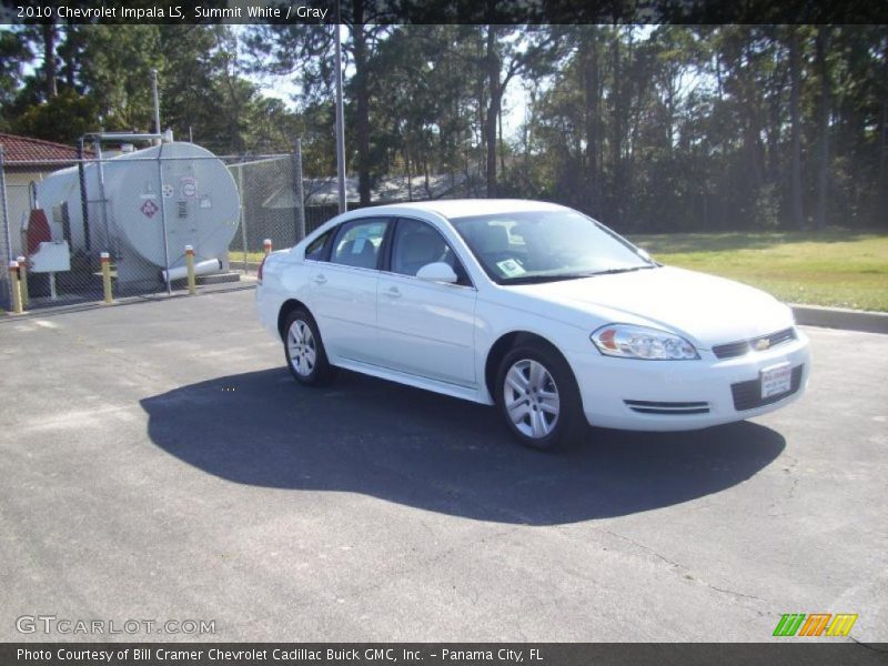 Summit White / Gray 2010 Chevrolet Impala LS