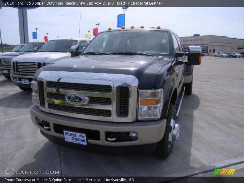 Black / Chaparral Leather 2010 Ford F350 Super Duty King Ranch Crew Cab 4x4 Dually