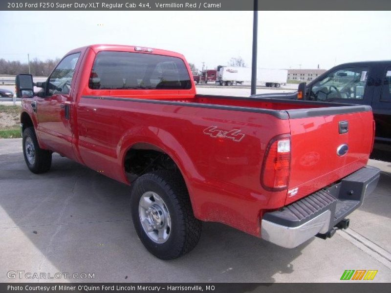 Vermillion Red / Camel 2010 Ford F250 Super Duty XLT Regular Cab 4x4