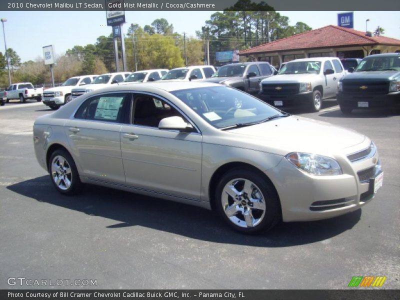 Gold Mist Metallic / Cocoa/Cashmere 2010 Chevrolet Malibu LT Sedan