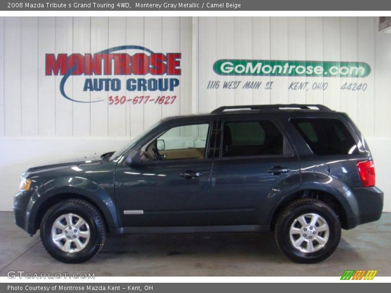 Monterey Gray Metallic / Camel Beige 2008 Mazda Tribute s Grand Touring 4WD