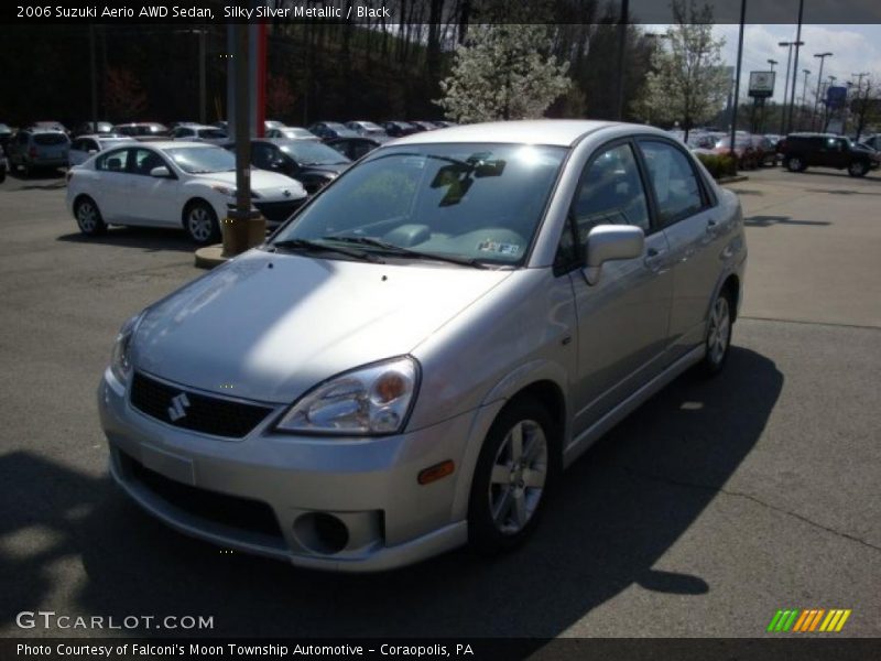 Silky Silver Metallic / Black 2006 Suzuki Aerio AWD Sedan