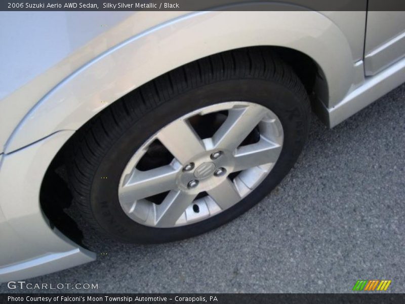 Silky Silver Metallic / Black 2006 Suzuki Aerio AWD Sedan