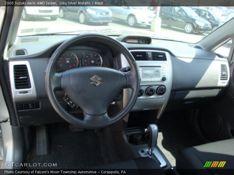Silky Silver Metallic / Black 2006 Suzuki Aerio AWD Sedan