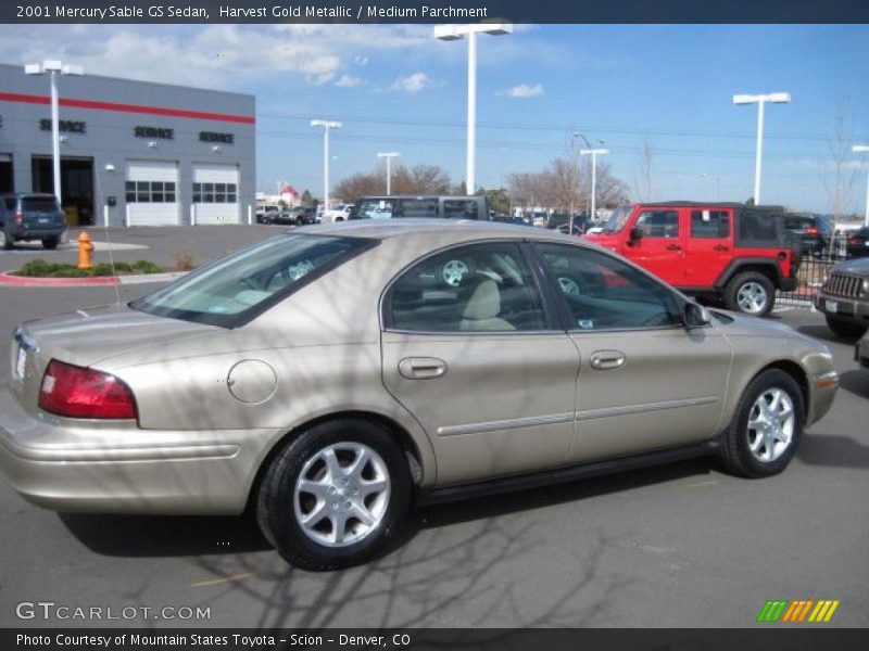 Harvest Gold Metallic / Medium Parchment 2001 Mercury Sable GS Sedan