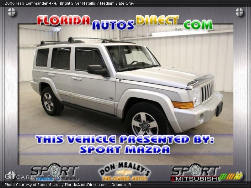 Bright Silver Metallic / Medium Slate Gray 2006 Jeep Commander 4x4