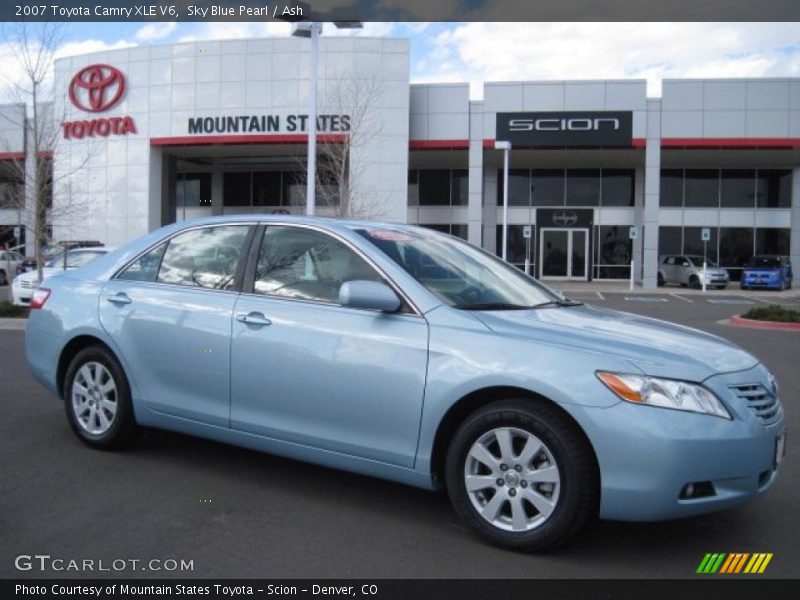 Sky Blue Pearl / Ash 2007 Toyota Camry XLE V6